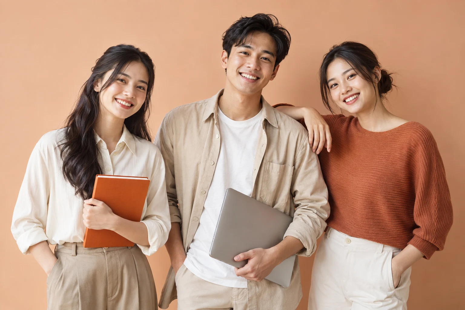 Minh họa nhóm học viên cùng học tiếng Pháp trong không gian sáng